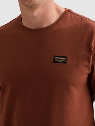PME Legend Paita 'American Classic T-shirt in cotton with stretch' värissä ruskea