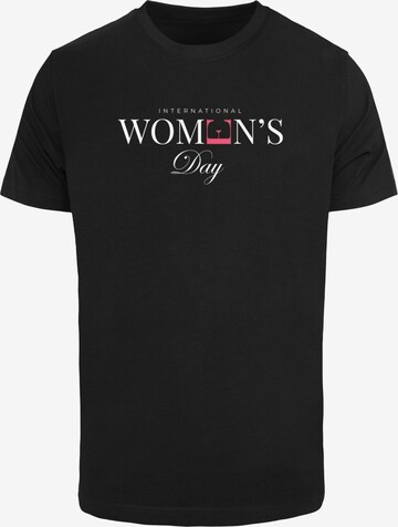 Merchcode T-Shirt 'WD - International Women's Day 1' in Schwarz: predná strana