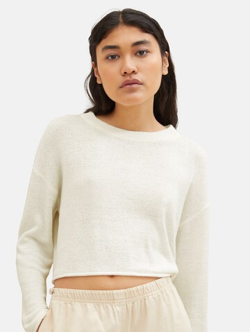 TOM TAILOR DENIM Pullover in Beige