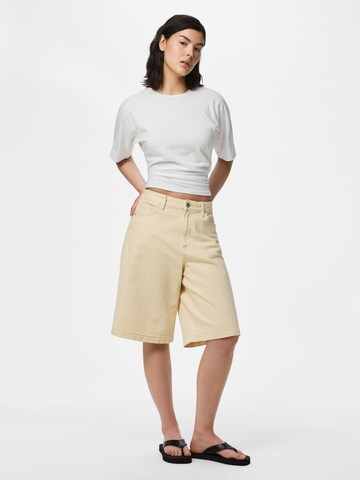 PIECES - Loosefit Vaquero 'PCGrace' en beige