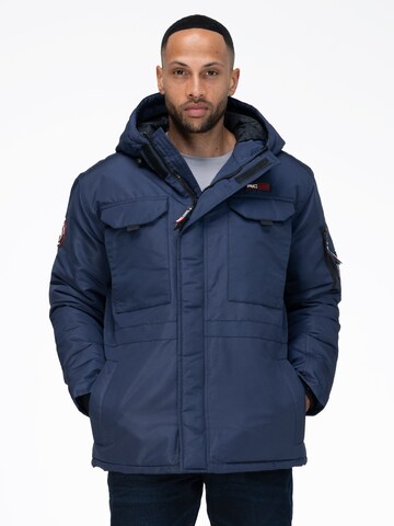 Rock Creek Winterjacke 'Jacke' in Blau: Vorderseite