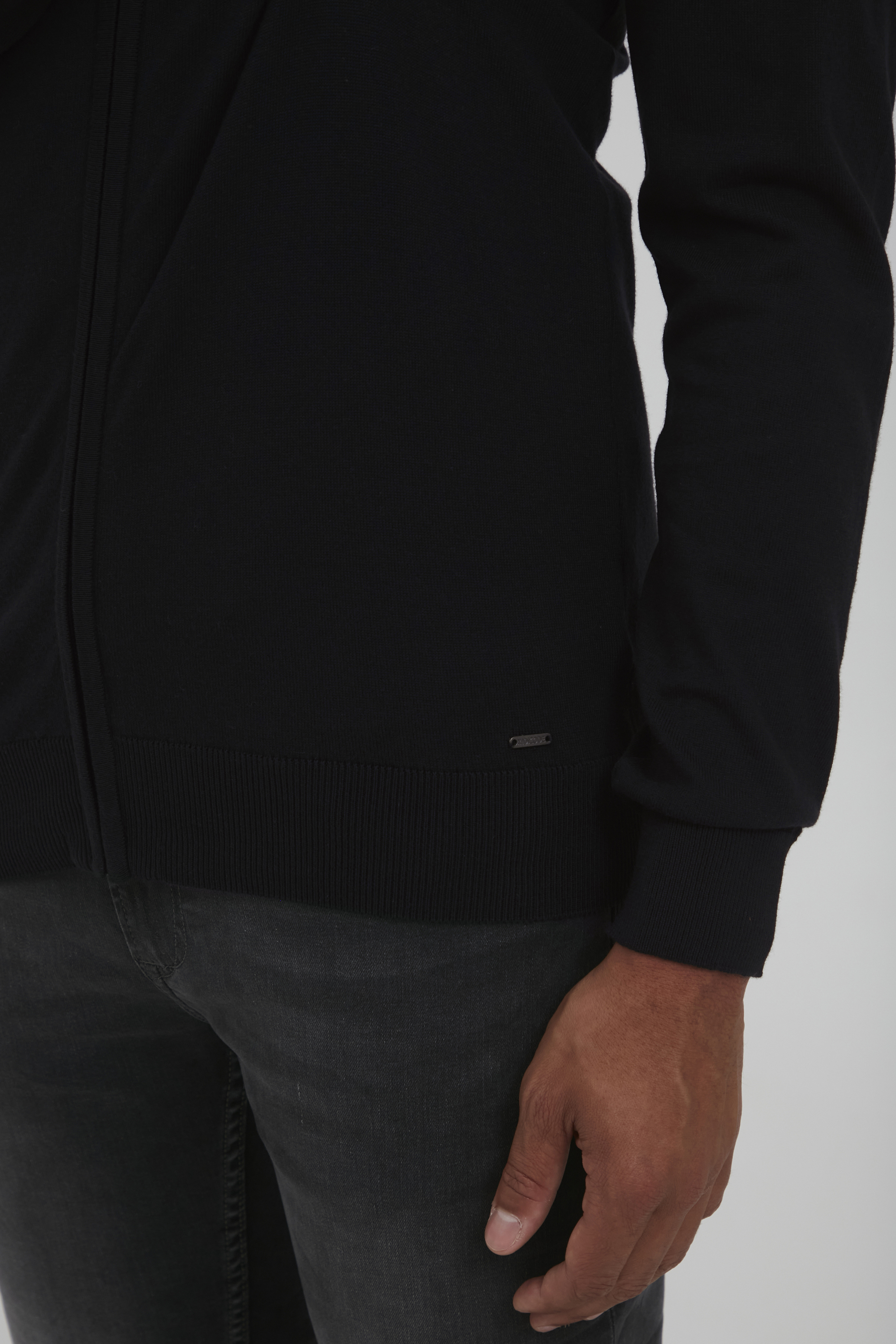 INDICODE JEANS Knit Cardigan 'BADI' in Black
