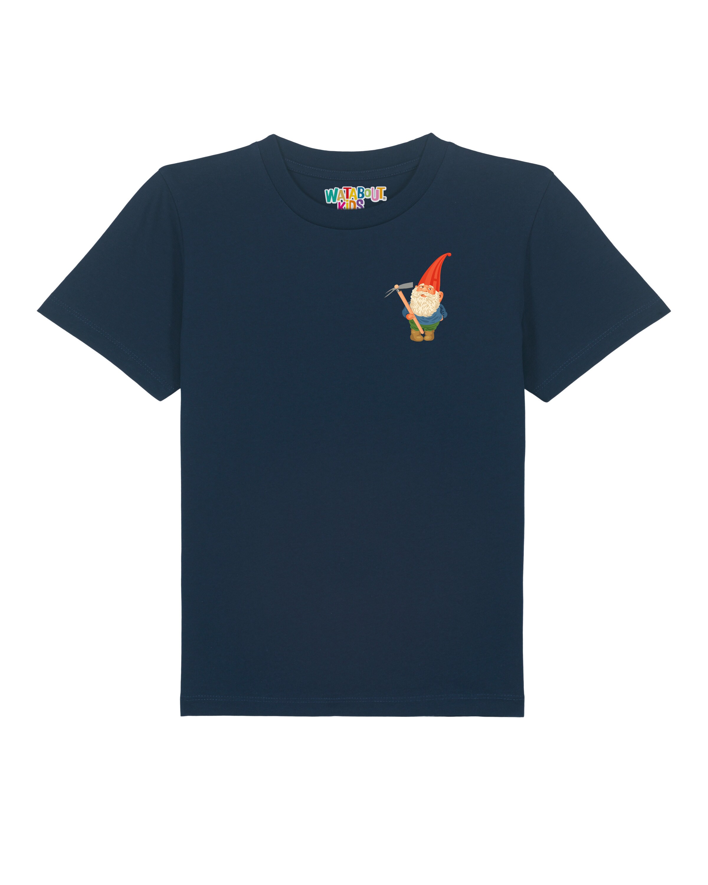 watabout.kids T-Shirt 'Gartenzwerg' in Blau: Vorderseite