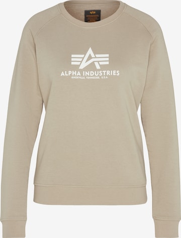 ALPHA INDUSTRIES Sweatshirt in Beige: front