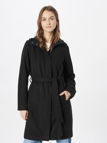 Fransa Between-Seasons Coat 'SAGA' in Black: front