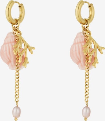 Cala Rose Ohrringe 'SIRENA' in Pink: Vorderseite