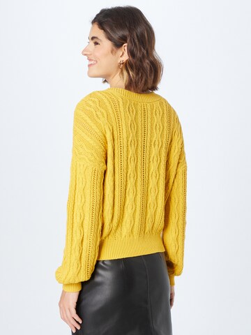 VERO MODA Knit Cardigan 'TANGERINE' in Yellow