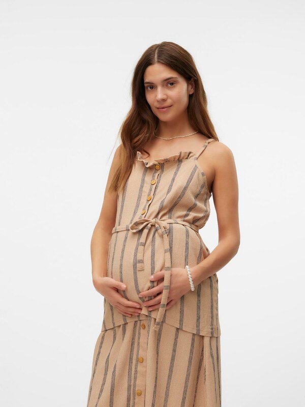 MAMALICIOUS Top 'MLMila Lia' in Dark Beige