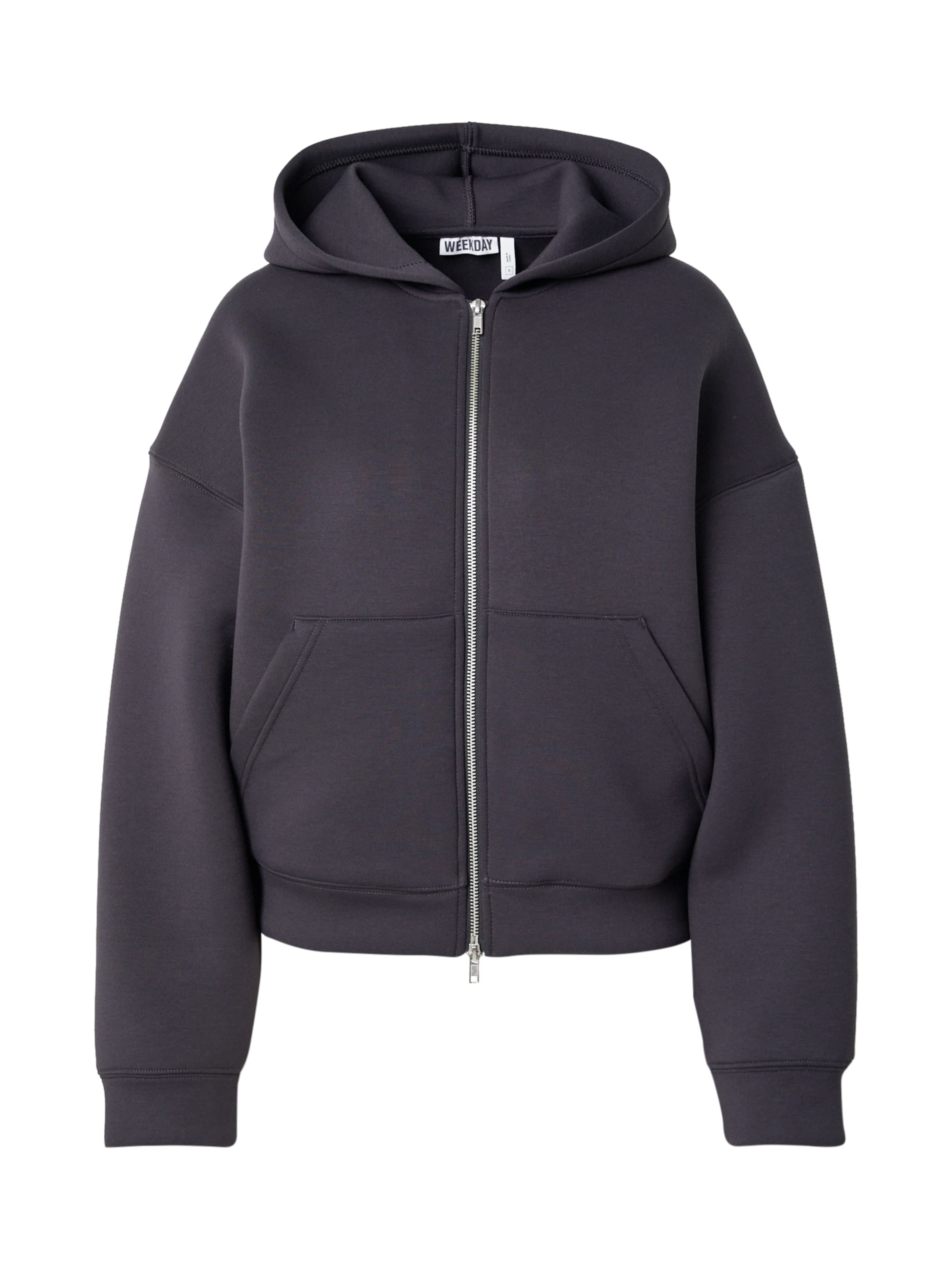 Giacca di felpa 'Scarlet' di WEEKDAY in grigio: frontale