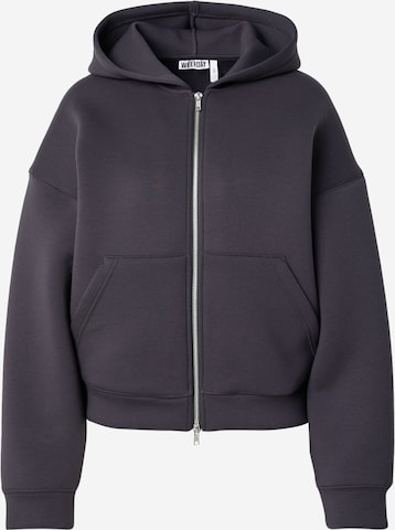 Giacca di felpa 'Scarlet' di WEEKDAY in grigio: frontale