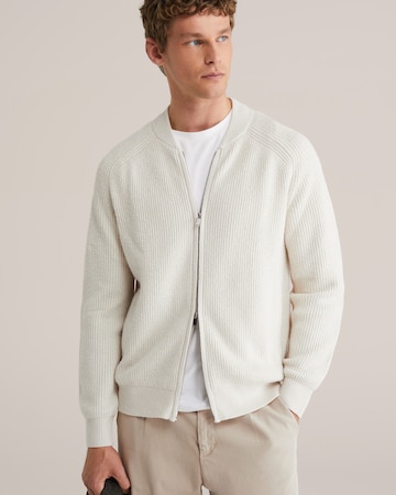 WE Fashion Вязаная кофта в Бежевый: спереди