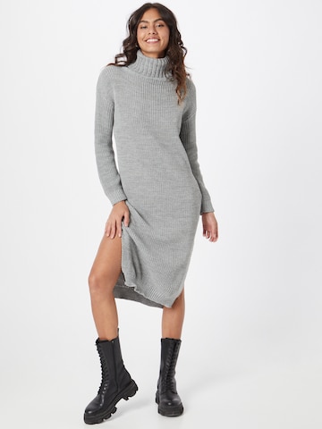 Femme Luxe Knitted dress 'ROSLYN' in Grey: front