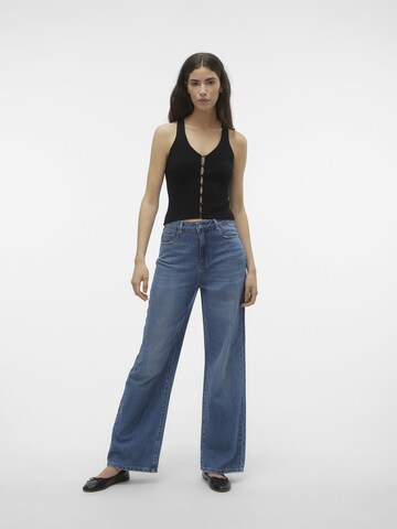 VERO MODA Gebreide top 'GOLD' in Zwart