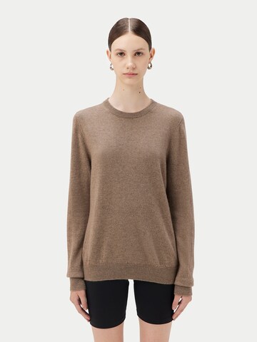 GOBI Cashmere Trui 'Women's Essential Cashmere Crewneck Sweater' in Grijs
