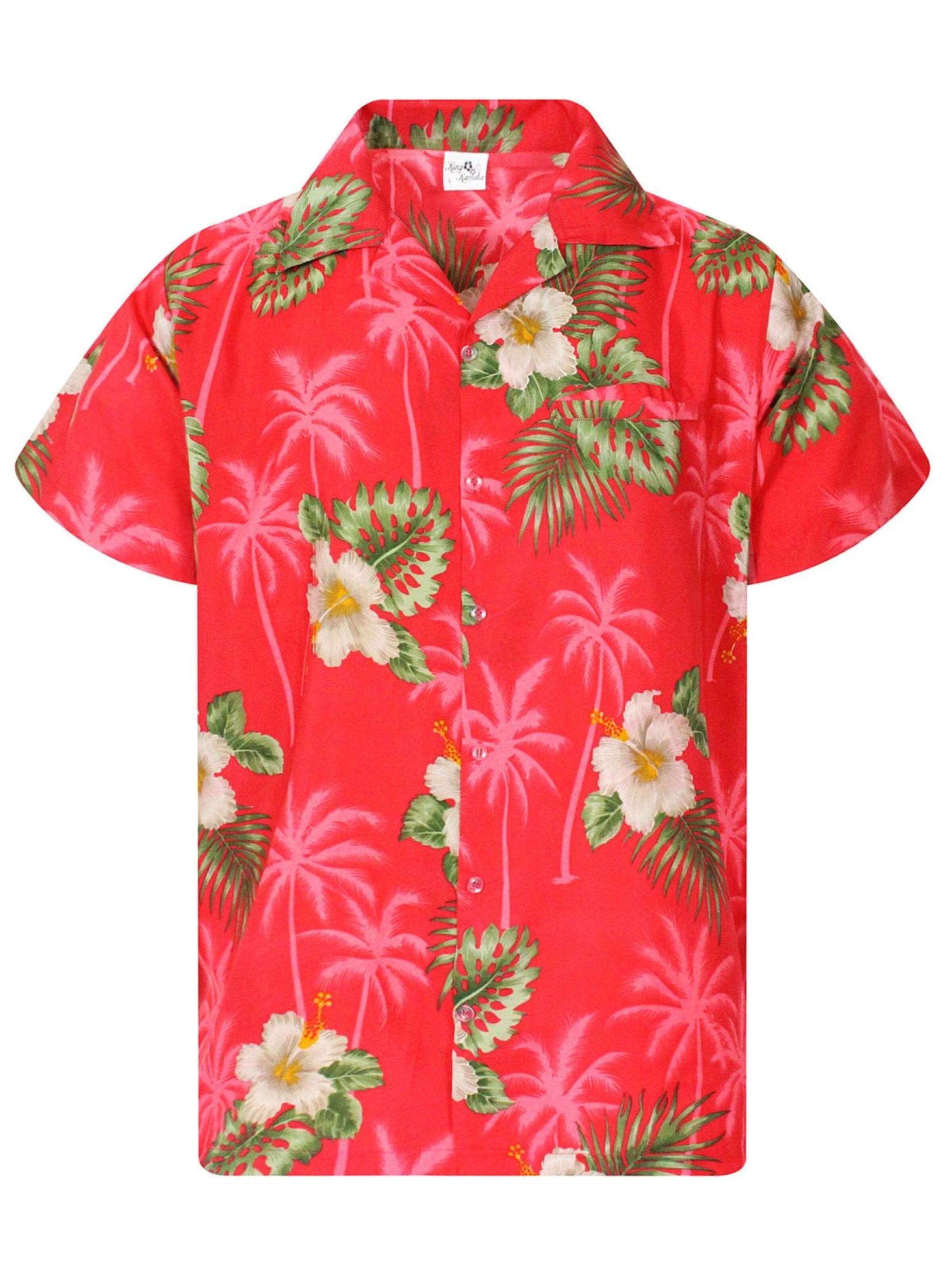 King Kameha Shirt 'Small Flower'‌ in Pink: Vorderseite
