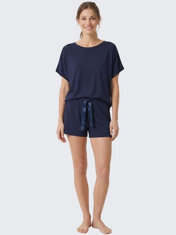 Myjama Slaapshirt 'Curly' in Blauw: voorkant