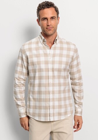 OLYMP Regular fit Button Up Shirt in Beige: front