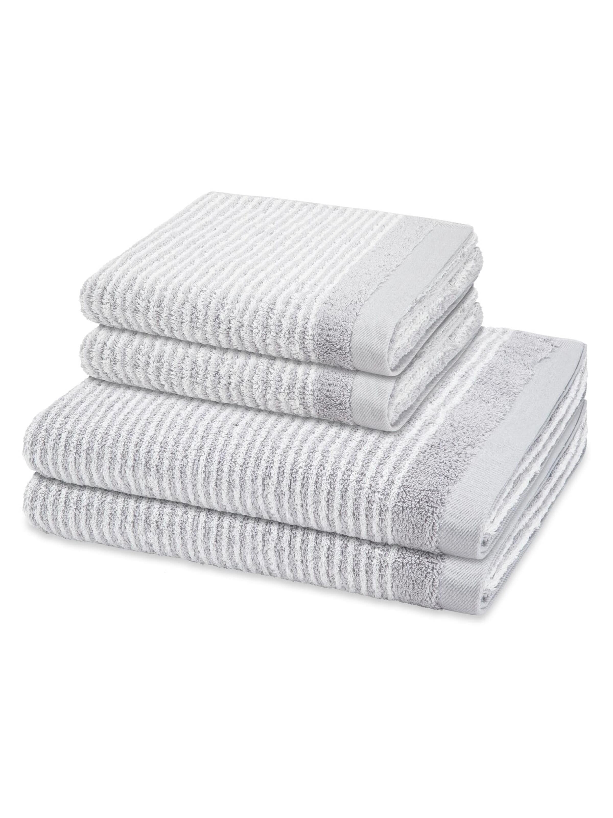 ROSS Towel 'Stripes' in Grey: front