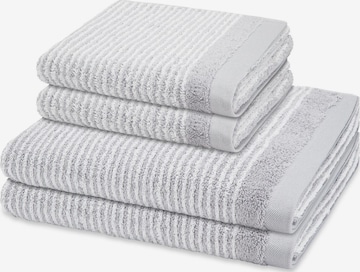 ROSS Towel 'Stripes' in Grey: front