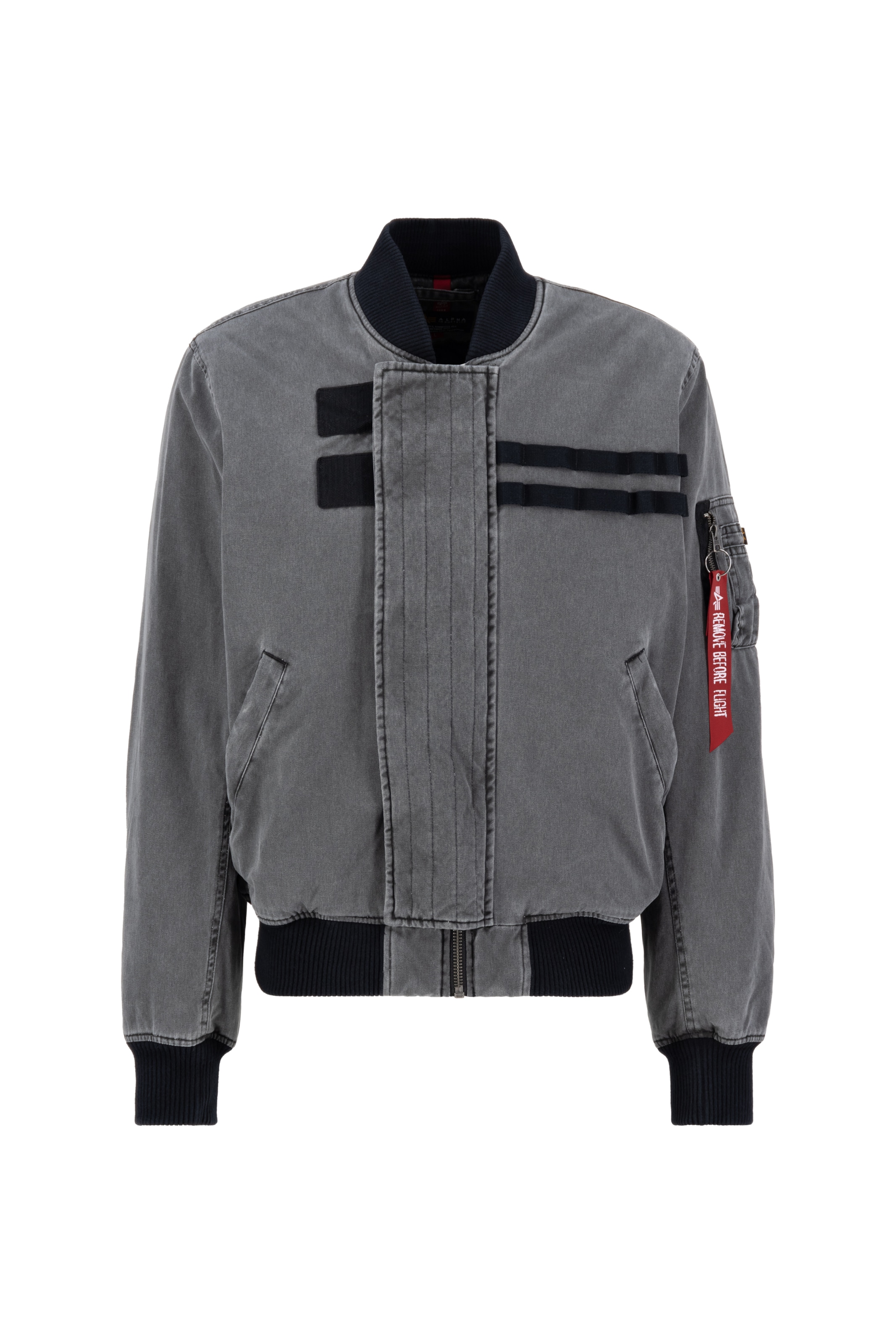 ALPHA INDUSTRIES Jacke 'MA-1 Combat' in Grau: Vorderseite