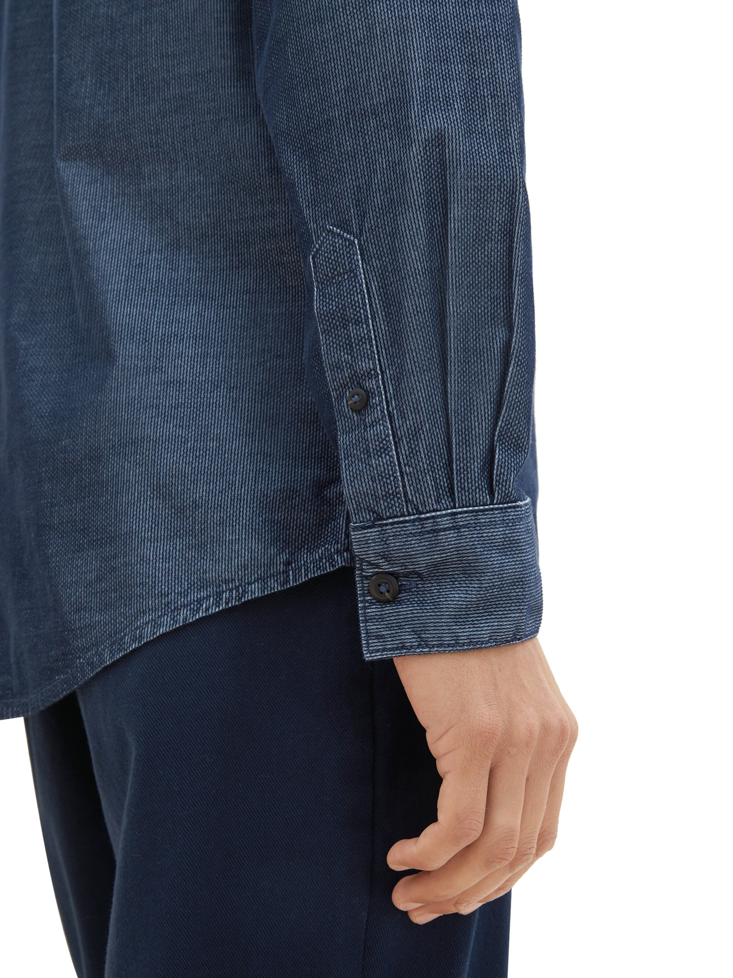 Coupe regular Chemise TOM TAILOR en bleu