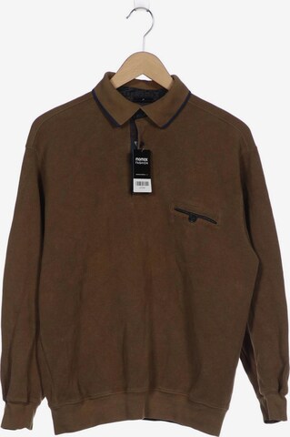 HECHTER PARIS Sweatshirt & Zip-Up Hoodie in M-L in Brown: front