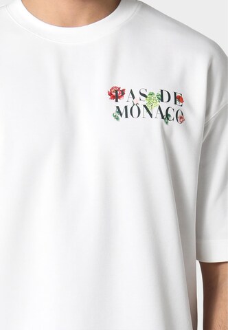 Maglietta 'FLORALE' di Pas De Monaco in bianco