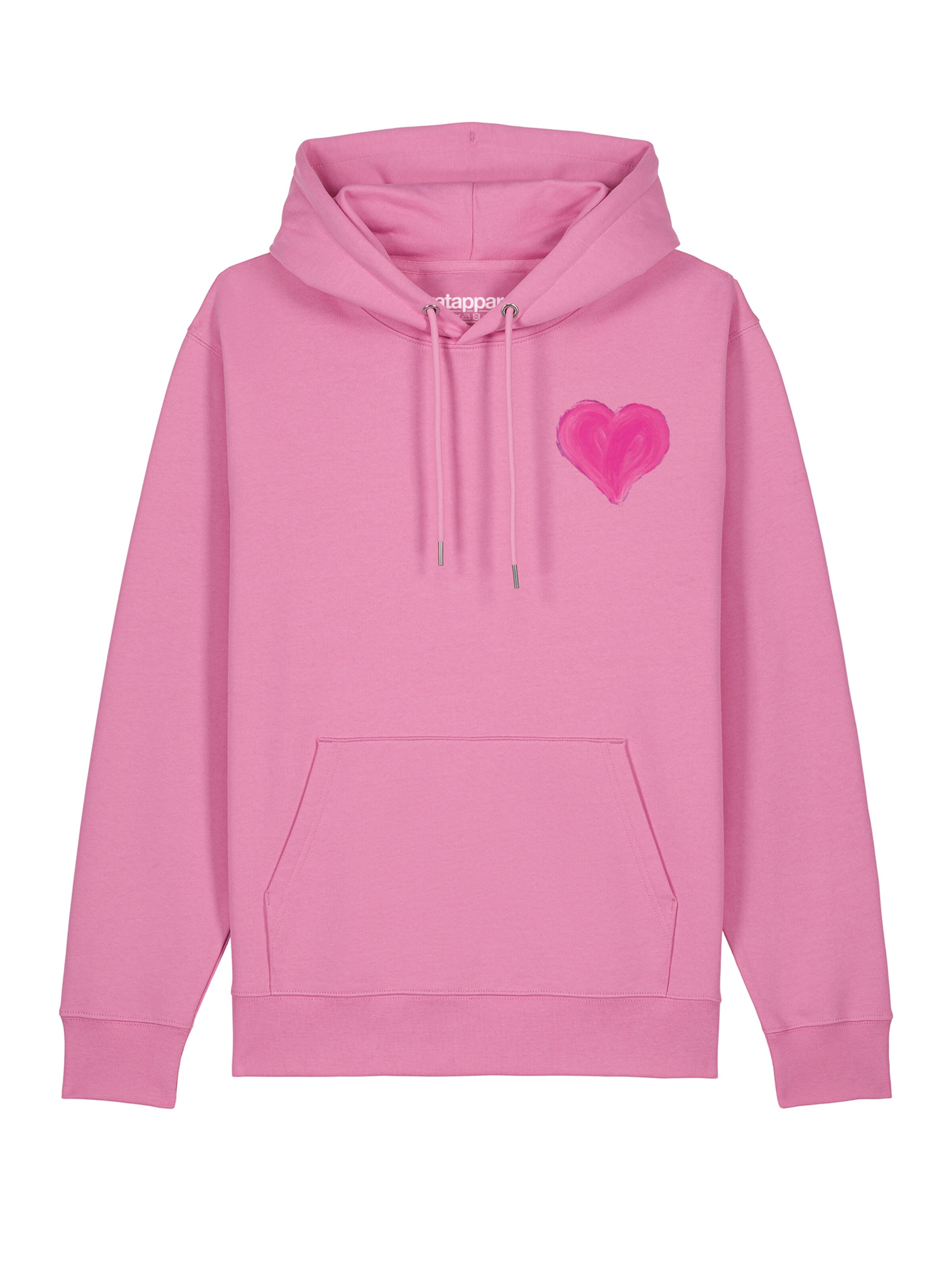 Felpa ' Pink Heart ' di Watapparel in rosa: frontale