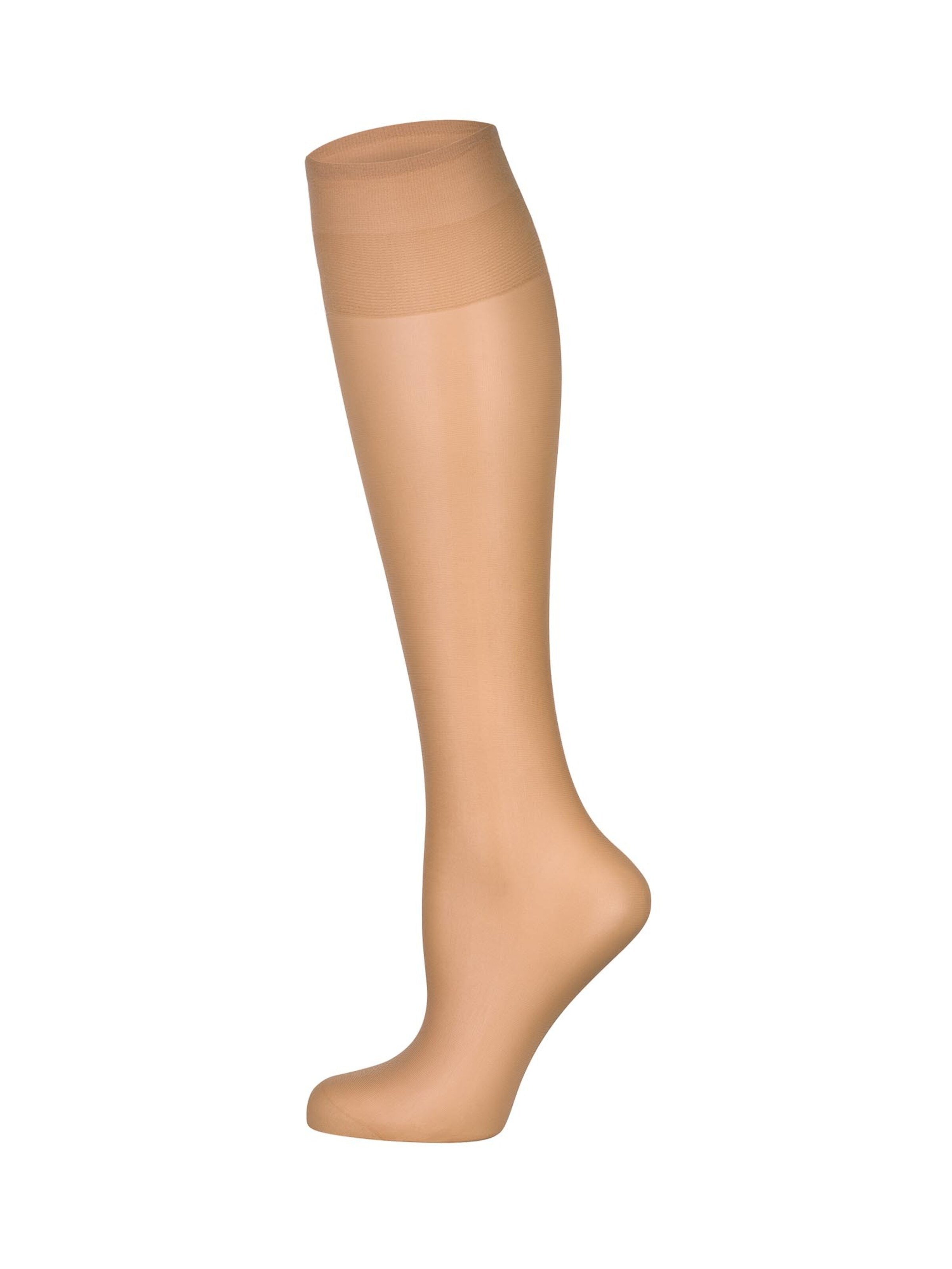 Nur Die Kniestrümpfe ' Seidenfein 15 DEN ' in Beige