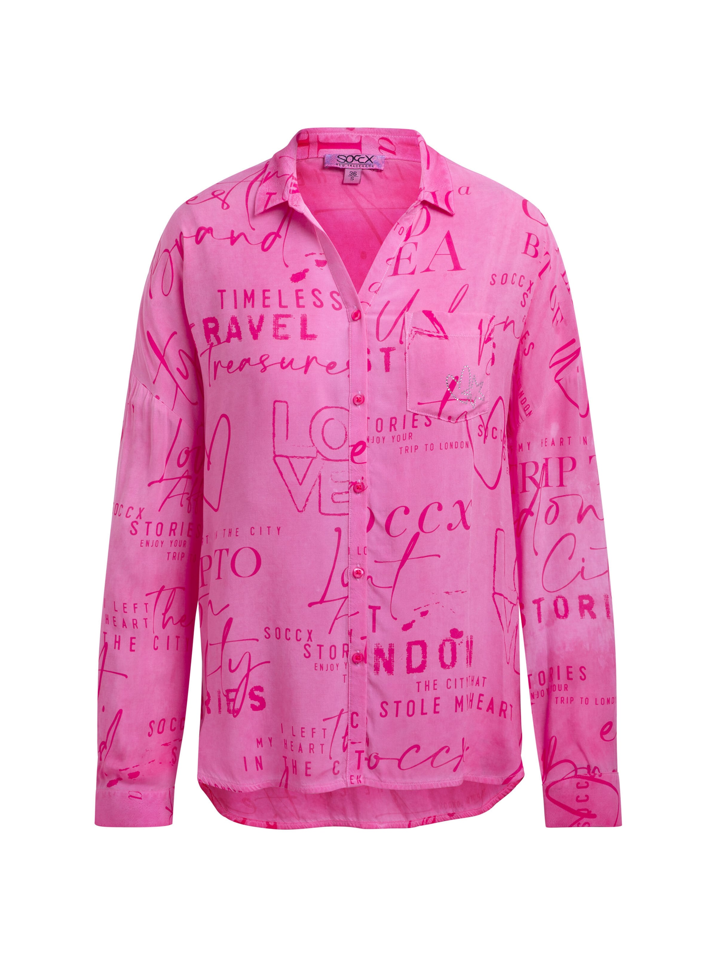 Soccx Blouse in Pink: front
