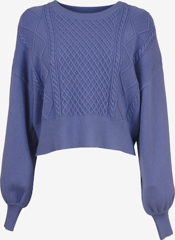 Influencer Пуловер в синьо: отпред