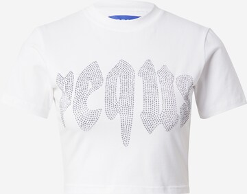 T-shirt Pequs en blanc : devant