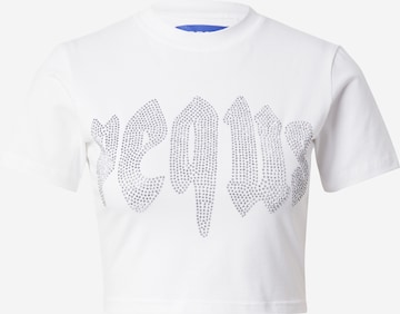 T-shirt Pequs en blanc : devant