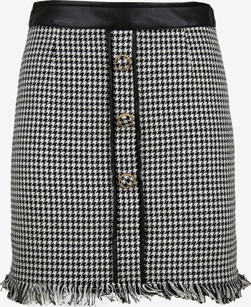 Influencer Rok 'Houndstooth' in Zwart: voorkant