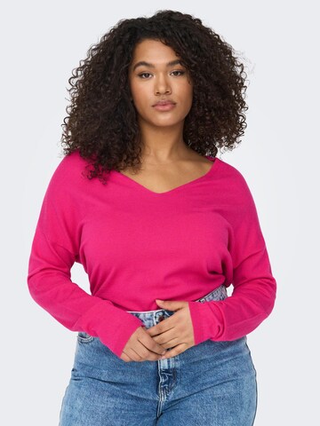 ONLY Carmakoma - Pullover 'Lella' em rosa