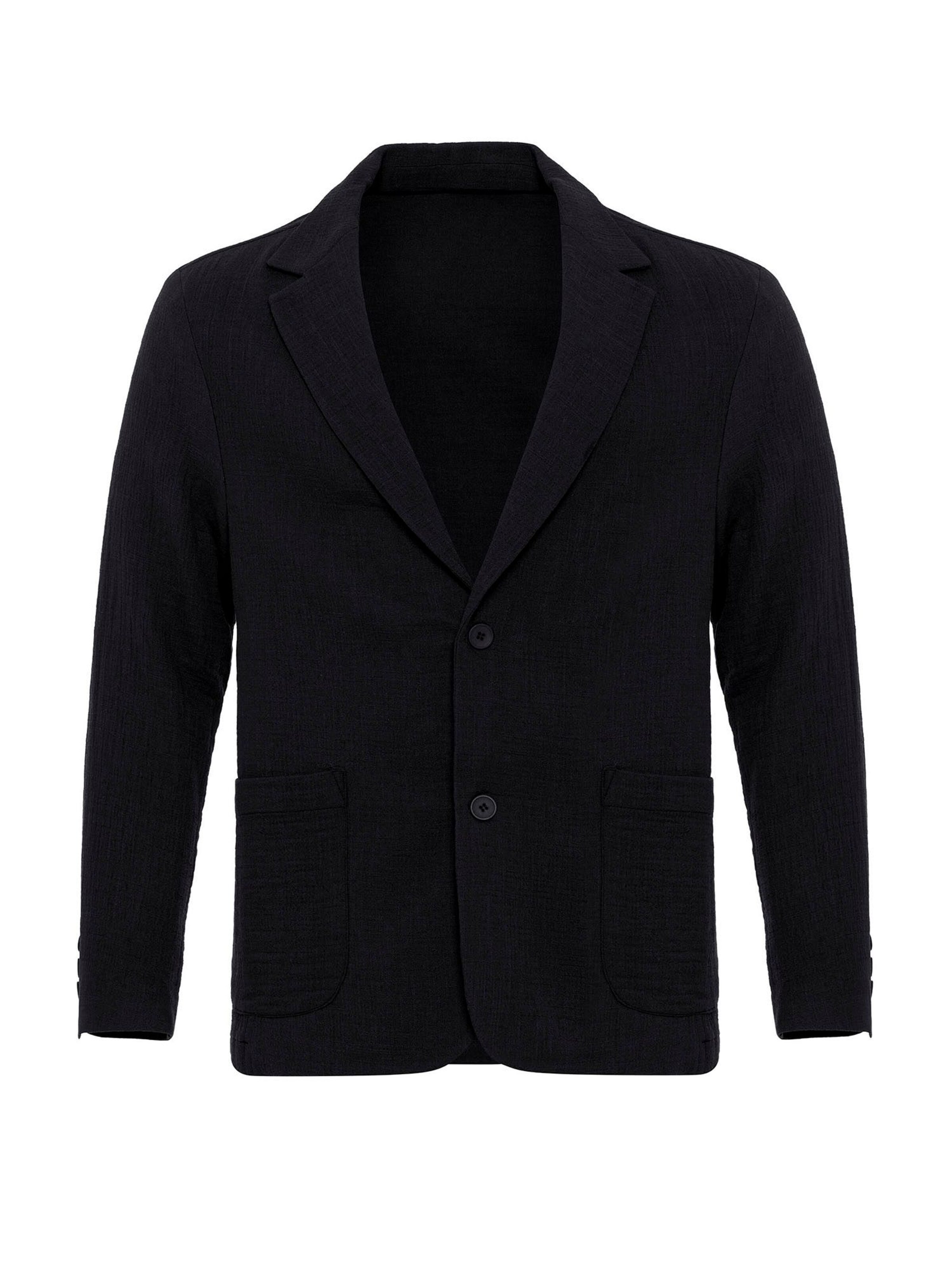 Antioch Regular fit Ανδρικό σακάκι σε μαύρο: μπροστά