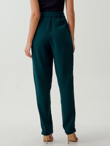Tussah Regular Pleat-front trousers 'ALANA' in Green: back