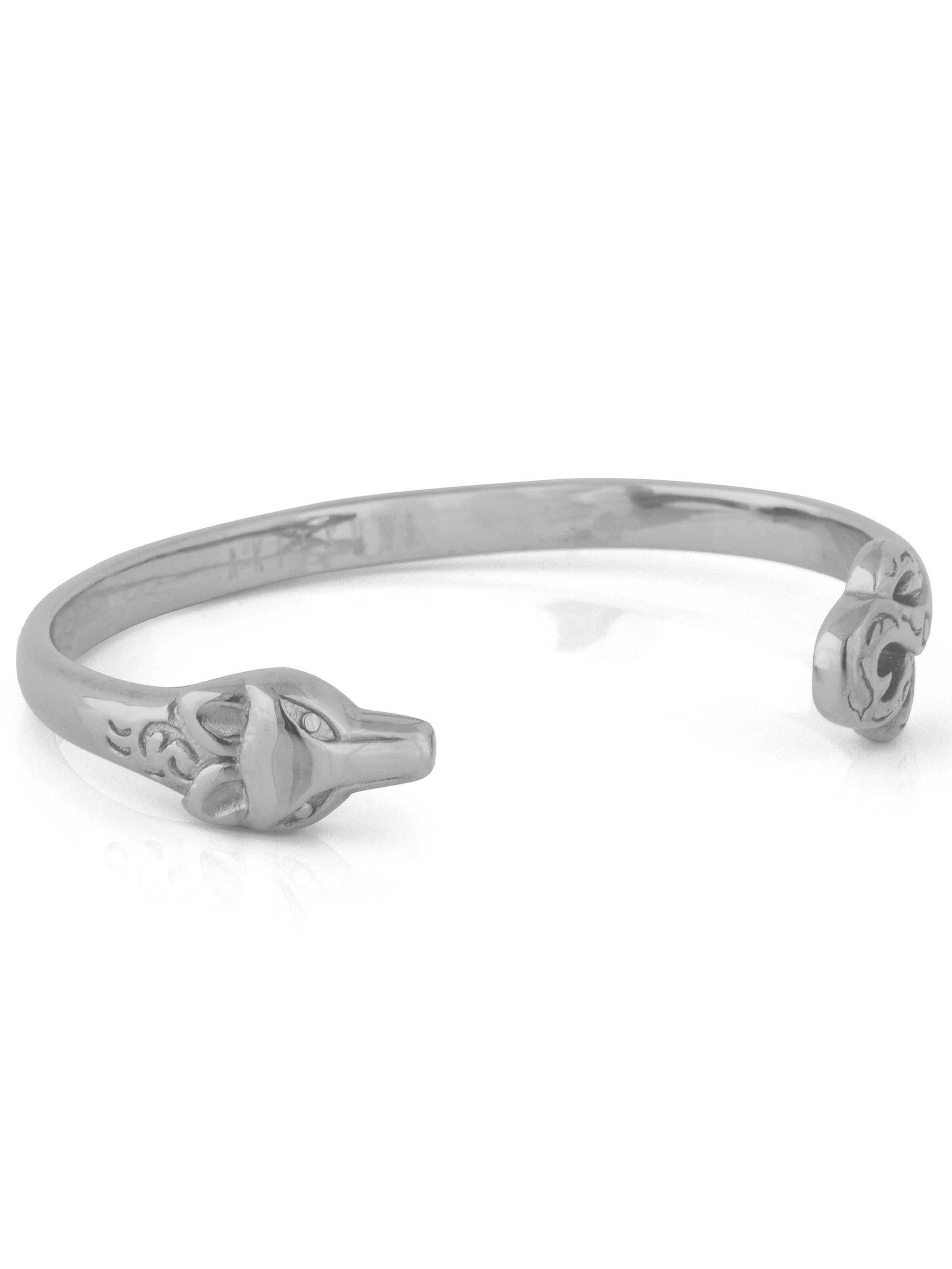 Akitsune Bracelet 'Ferus' in Silver: front