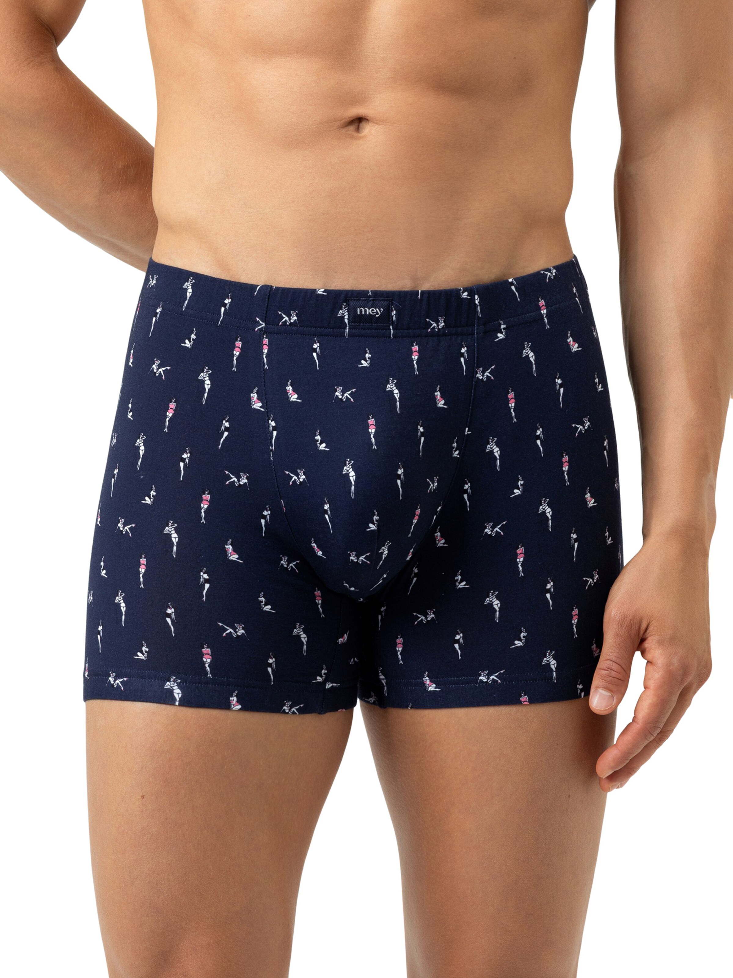 Mey Boxershorts 'Pin Up Doll' in Blauw: voorkant