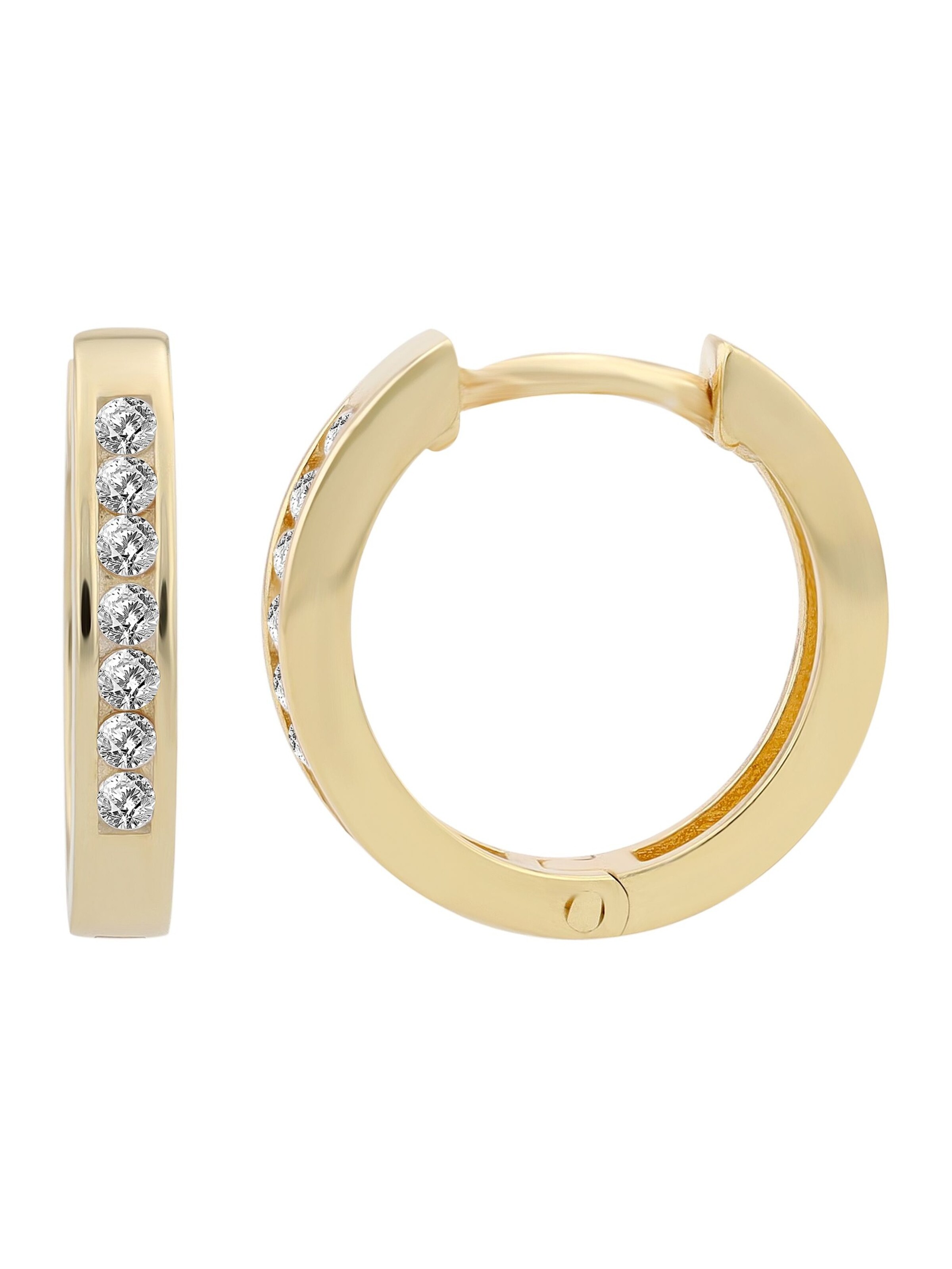 Akzent Earrings 'Ash, 925 Sterlingsilber, langlebig' in Gold: front