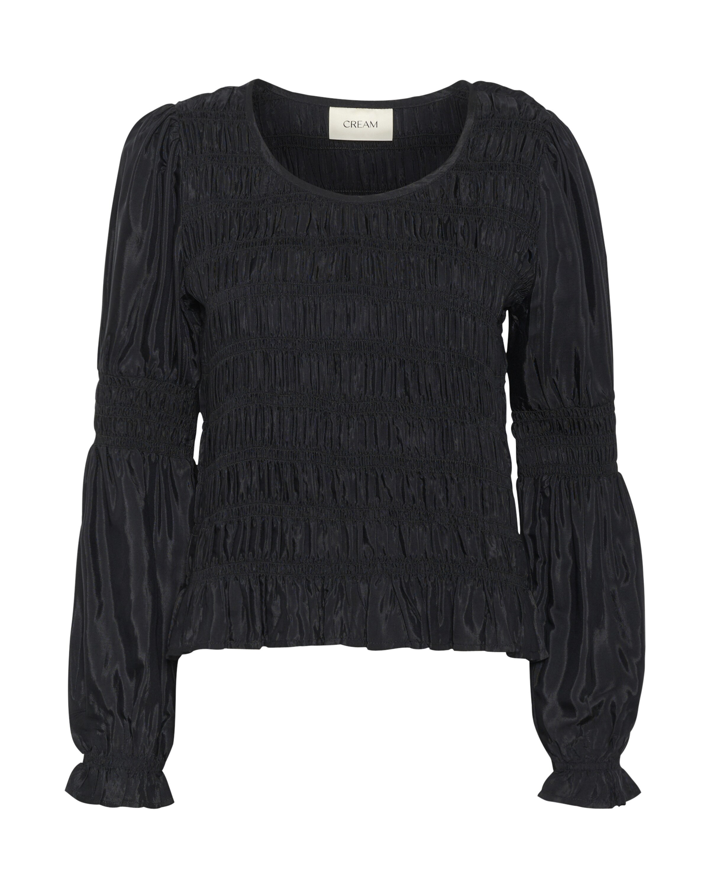 Cream Bluse 'Henva' i sort: forside