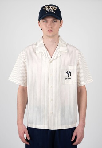 Comfort fit Camicia 'Dugout' di Prohibited in bianco: frontale