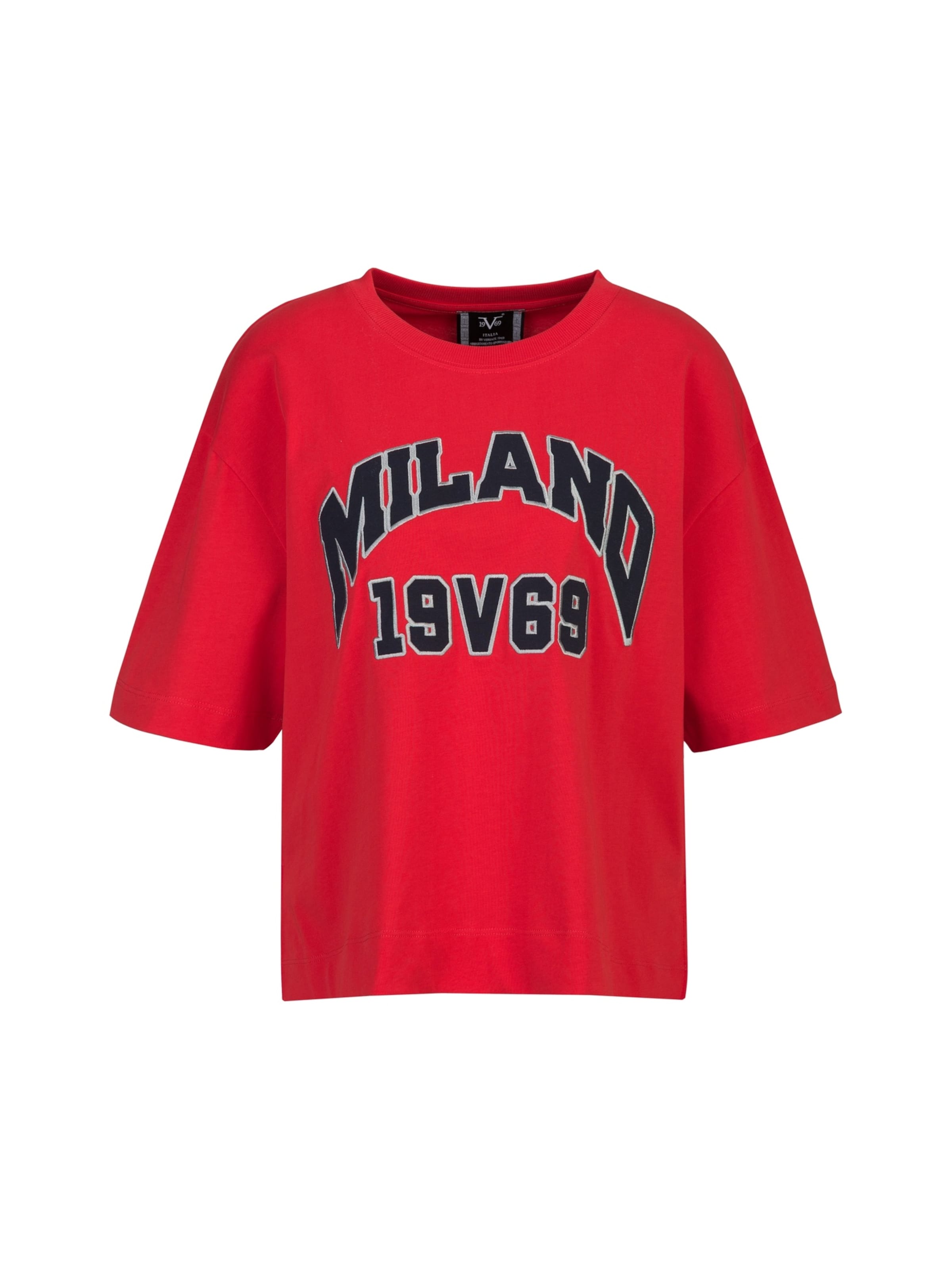 19V69 ITALIA Shirt 'Petonia College' in Rood: voorkant
