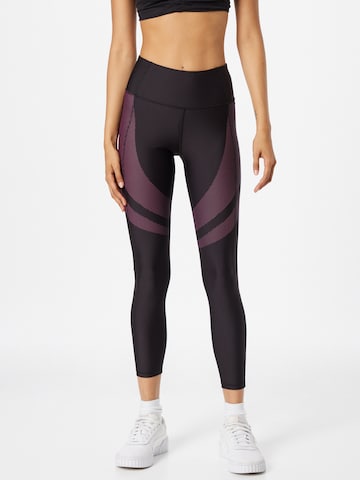 PUMA Skinny Workout Pants in Black: front