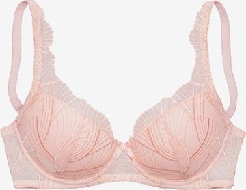 LASCANA Push-up Bra in Pink: front