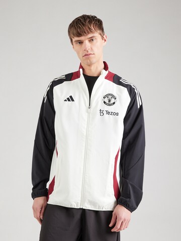 ADIDAS PERFORMANCE Sports jacket 'MUFC PRE' in White: front