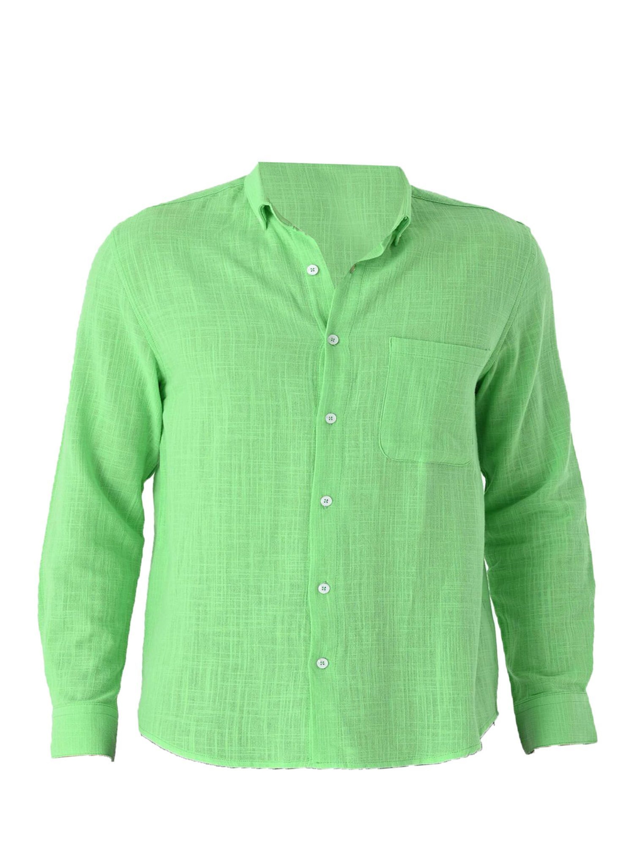 Antioch Rovný strih Košeľa - Zelená: predná strana