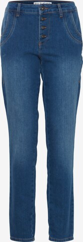 PULZ Jeans Slimfit Jeans 'Pzmelina Jns' in Blauw: voorkant