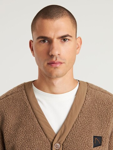 CHASIN' Strickjacke 'Karo' in Beige