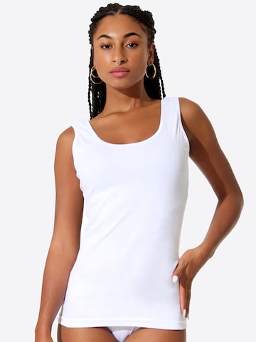 Maillot de corps Yenita en blanc : devant